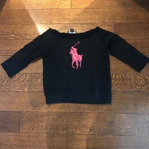 Ralph Lauren off the shoulder sweatshirt